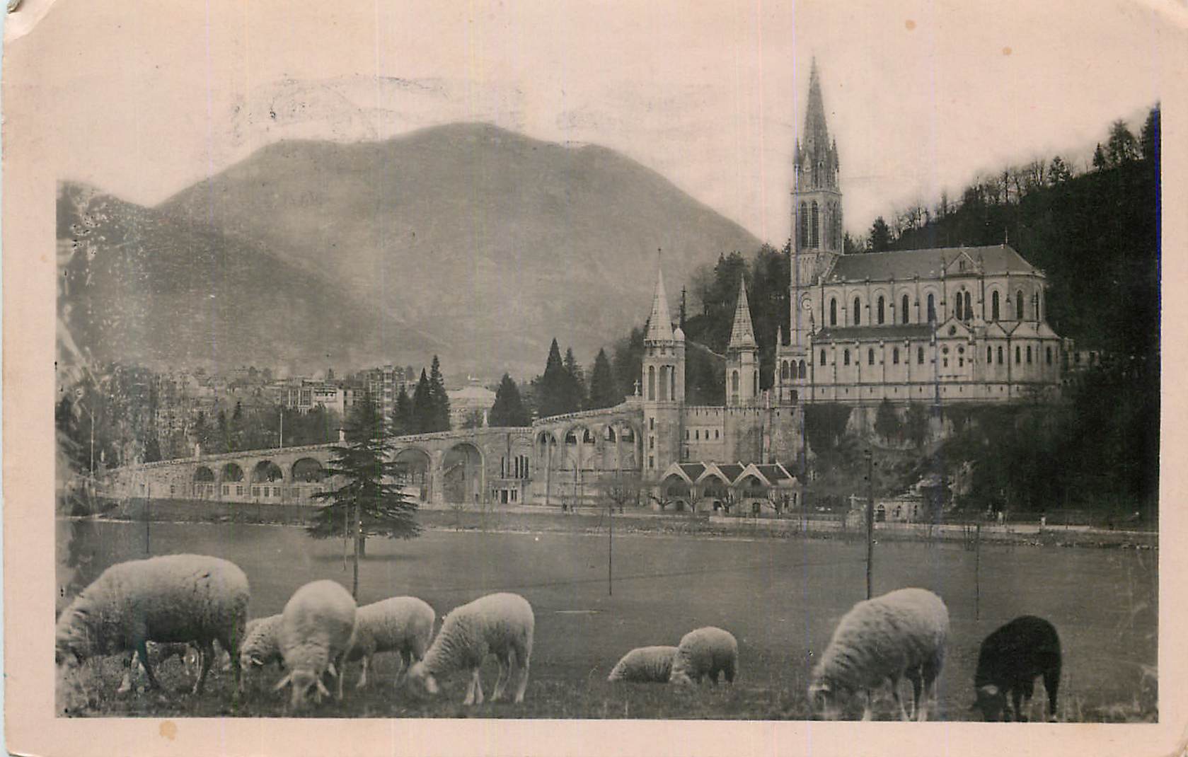 CPM Lourdes La Basilique et le Pic du Jer