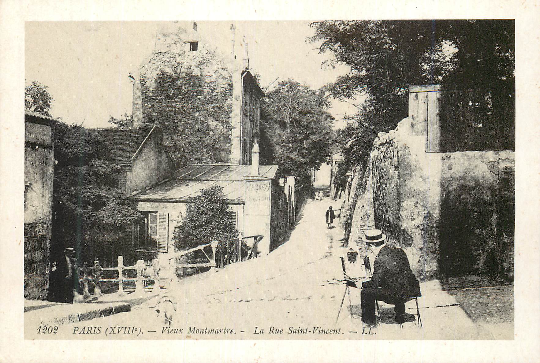 CPM Paris xviii Vieux Montmartre La Rue Saint Vincent