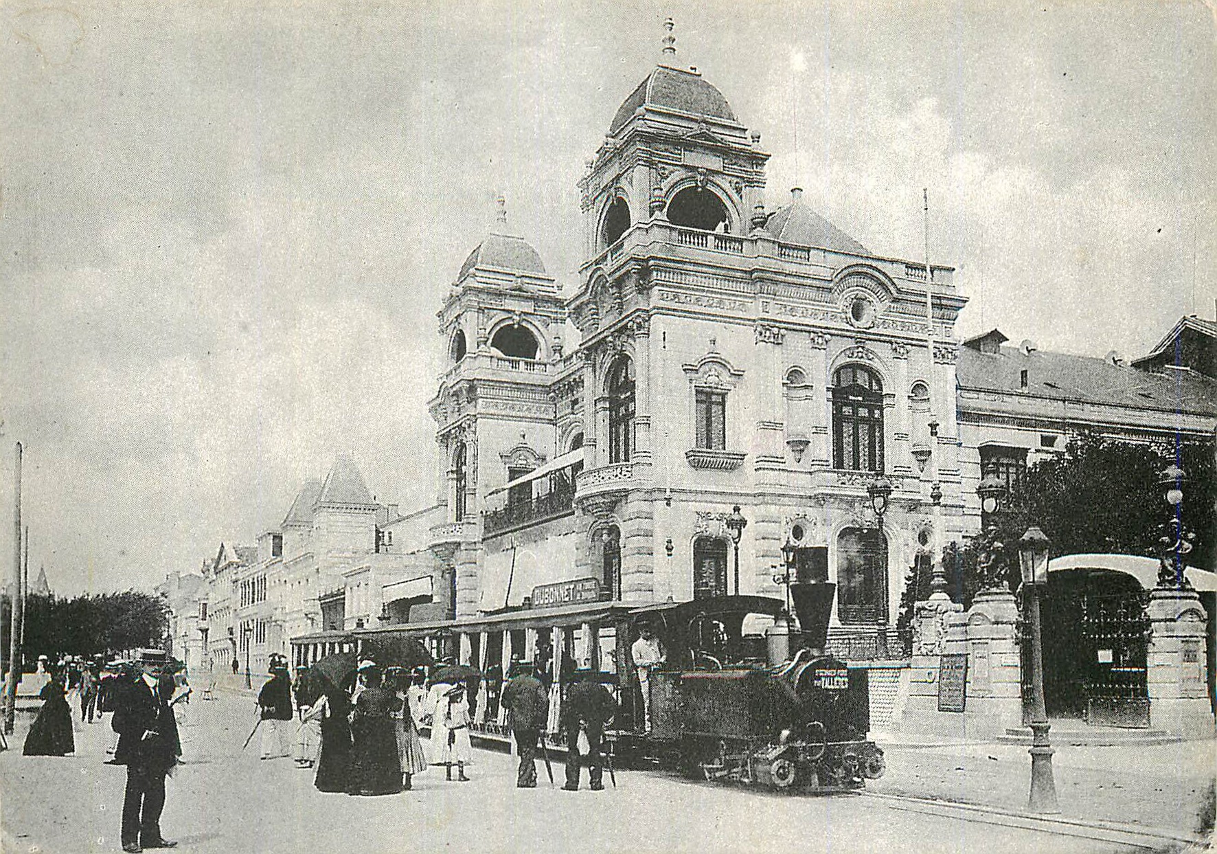 Gare de Palaces — Trolley à vapeur — Éditeur : C. L. B. n° 123