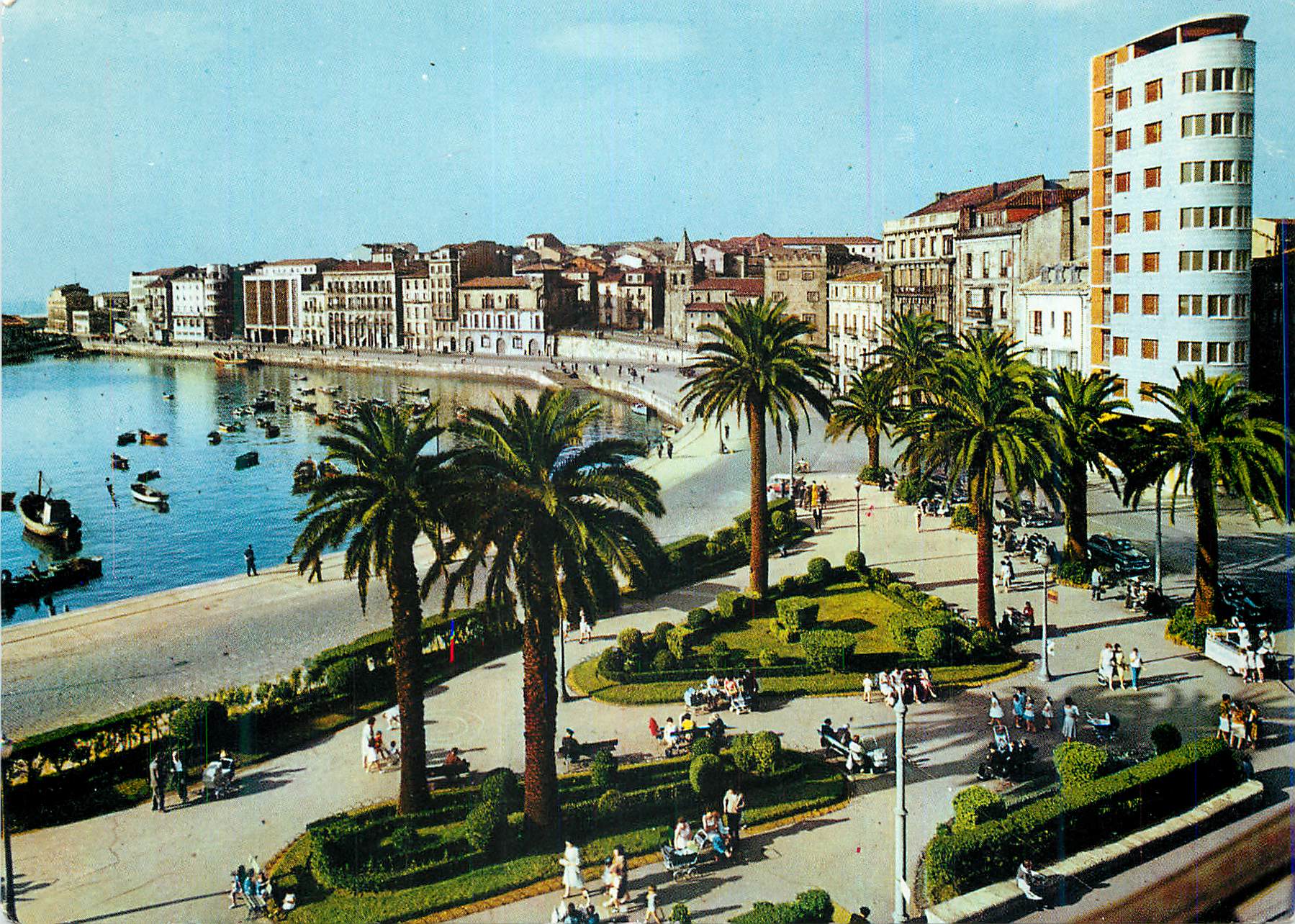 CPM Gijon Port et Jardins de la Reina
