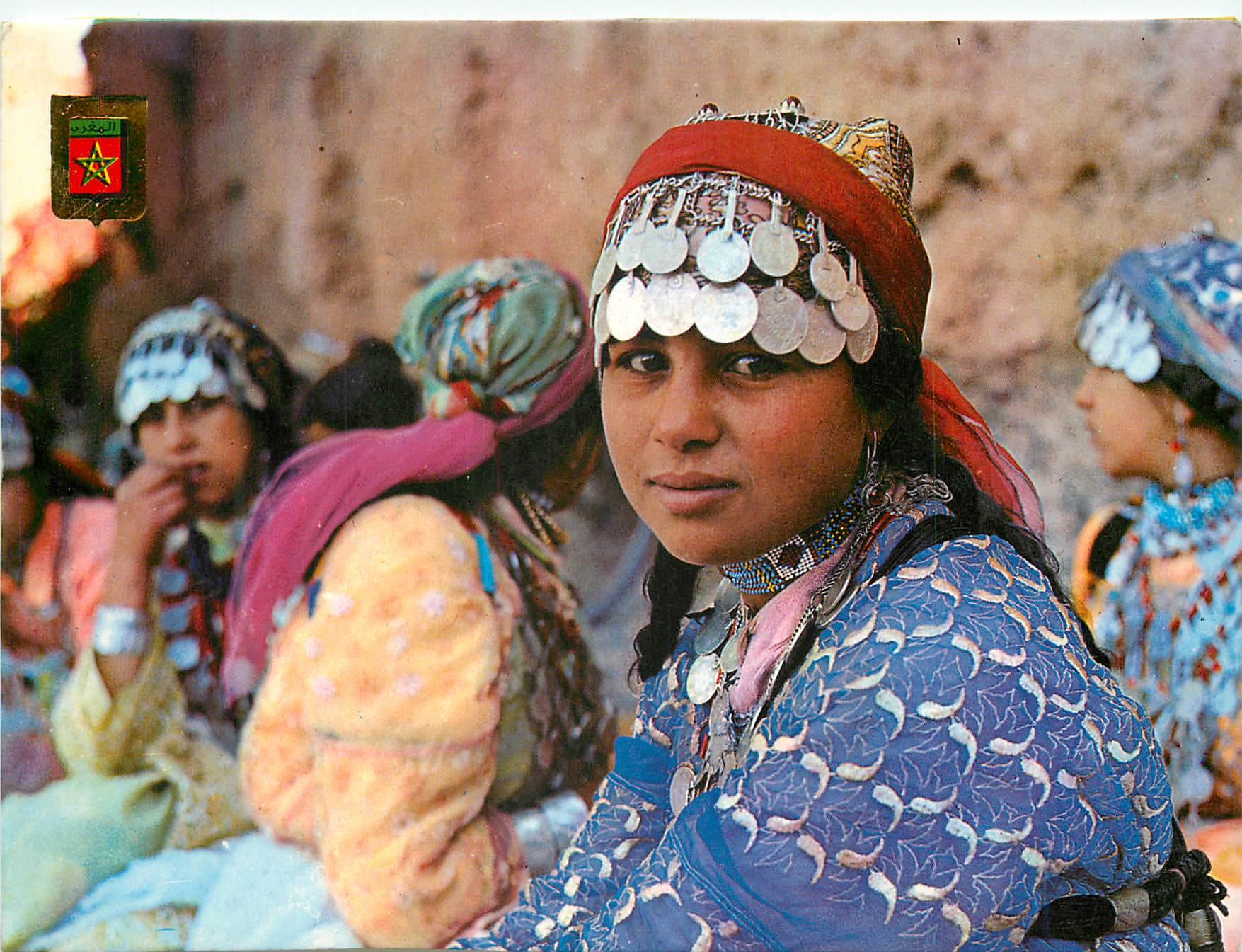CPM Marruecos Tipico Typical Morocco Young girls typically ornamented