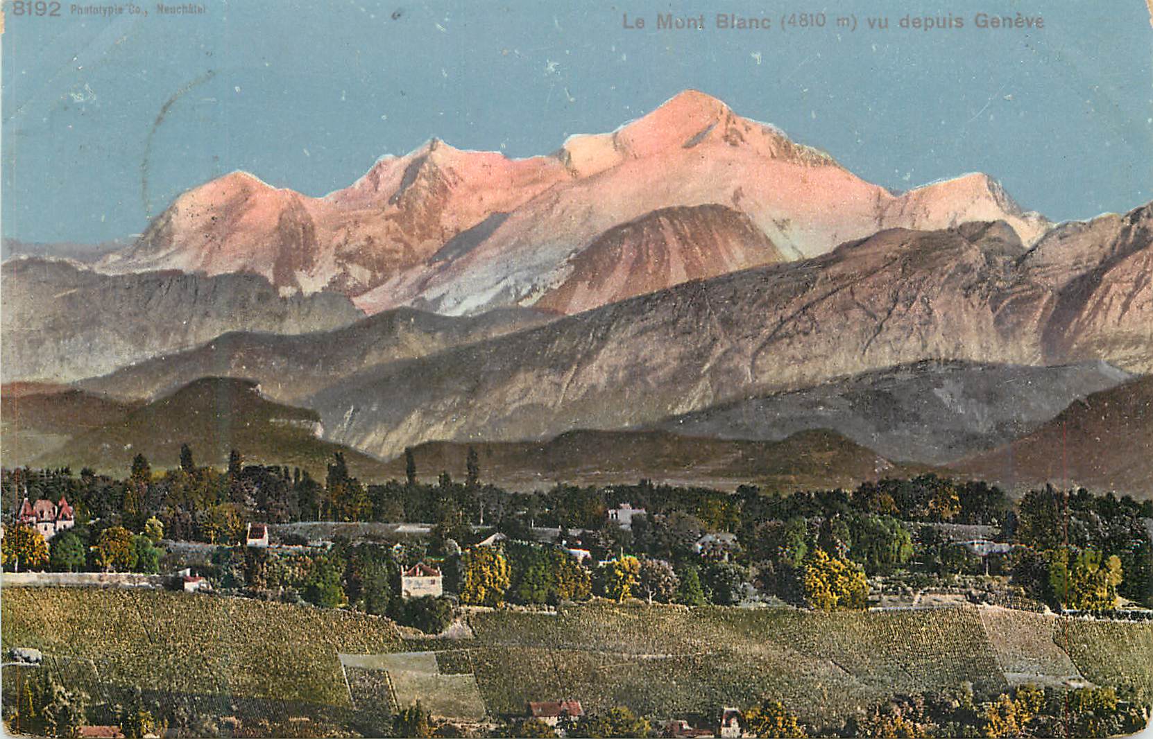 CPA Le Mont Blanc vu depuis Geneve