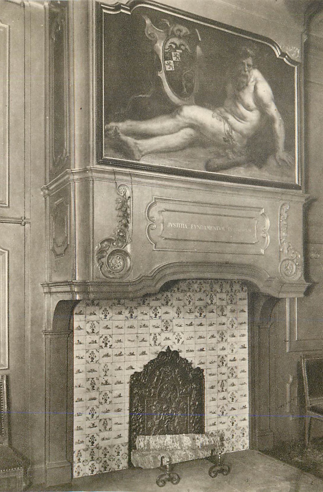 CPM Stadhuis s Hertogenbosch Schouw Burgmeesterskamer Schilderij door Th van Thulden Wildeman met hei Bossche Wapen