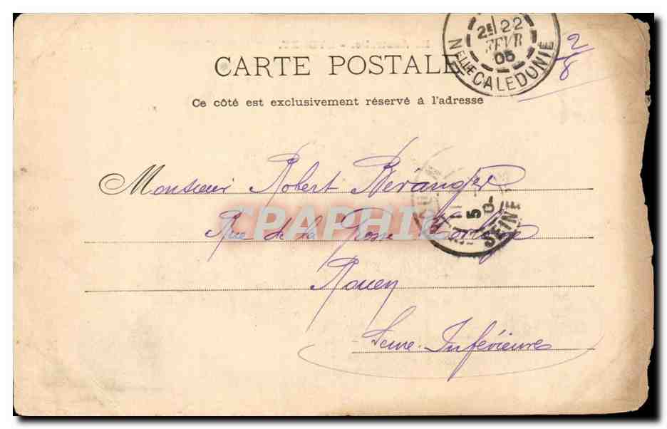 Australie Australia Sydney (timbre Nouvelle CAledonie) — Rückseite