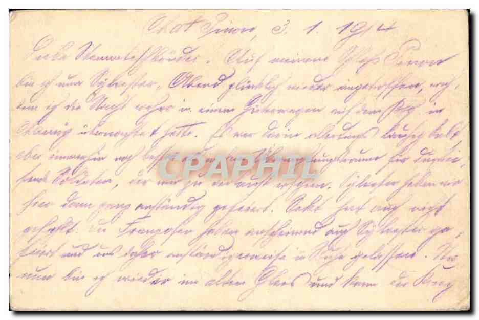Feldpostkarte des III Armekorps Document RaRe Militaria 1915 3eme armee — Rückseite
