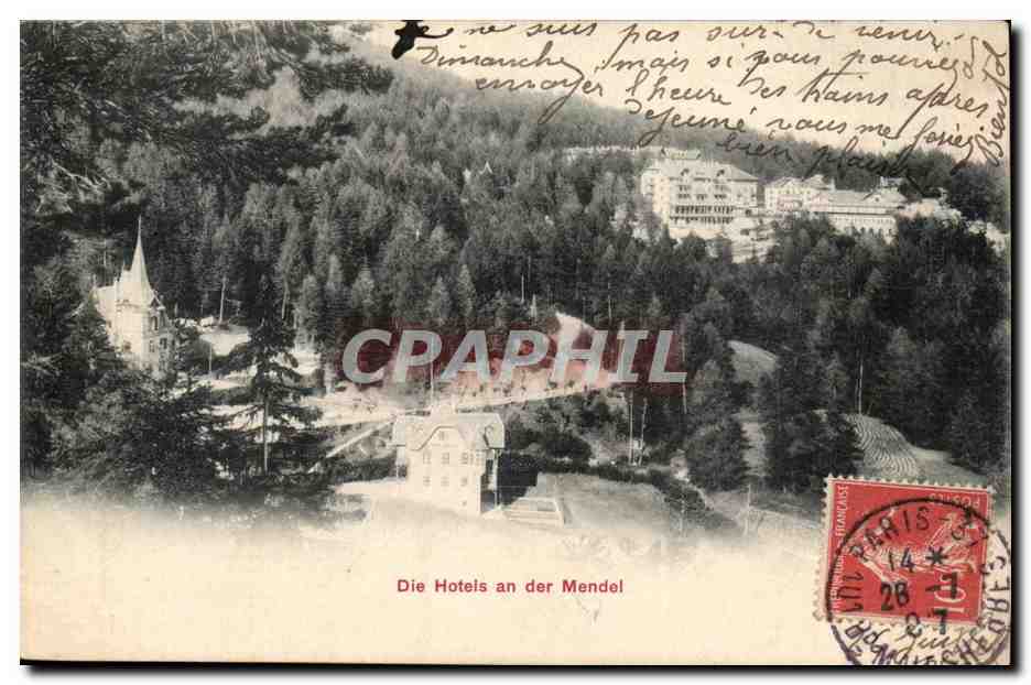 Suisse Switzerland CPA Die Hotel an der Mendel