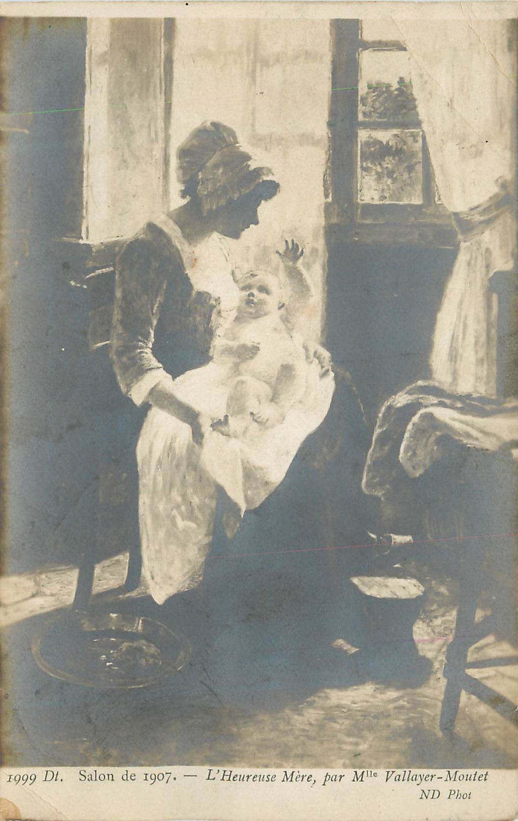 CPA Salon de 1907 L'Heureuse Mere par Mlle Vallayer Moulet