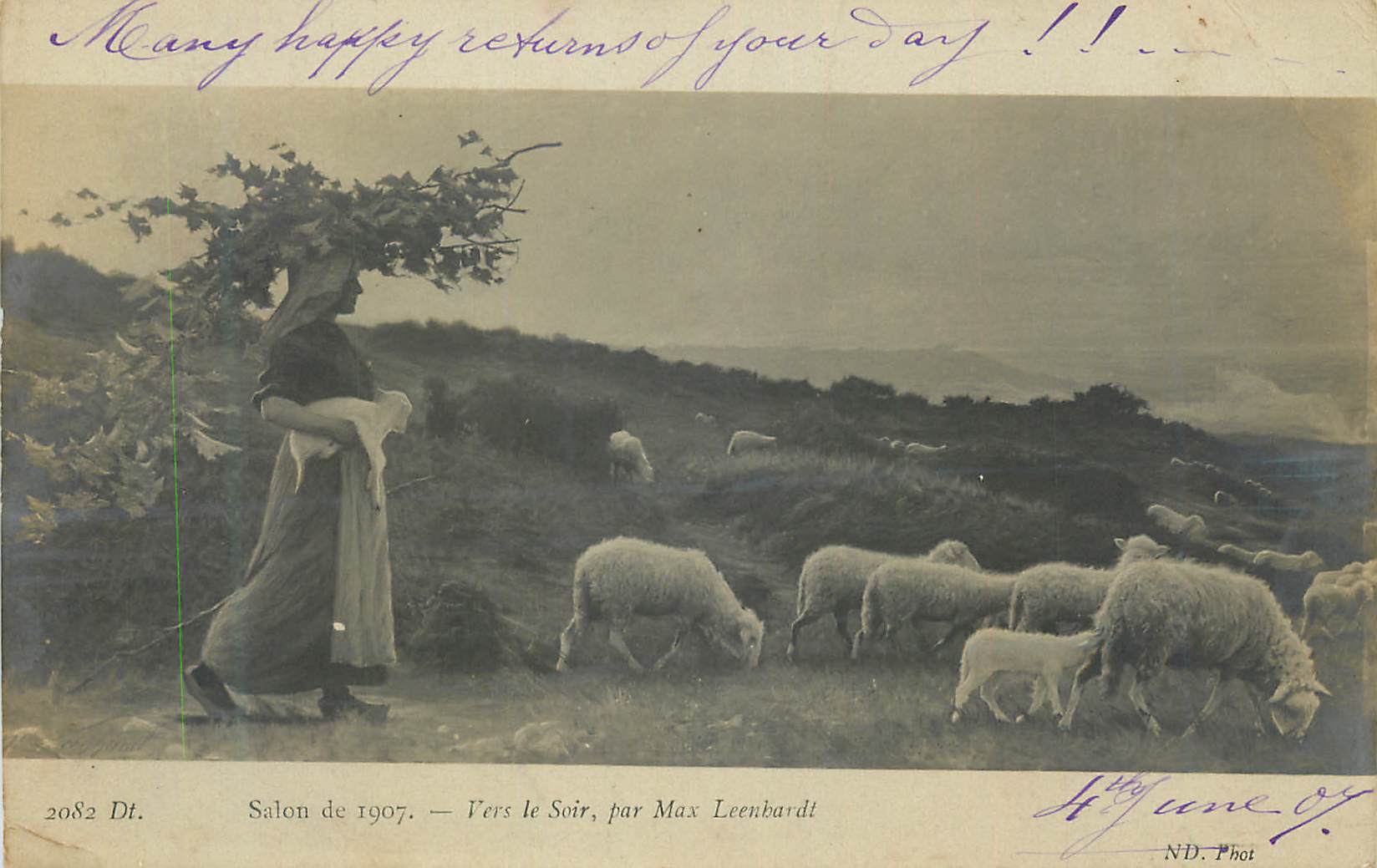 CPA Salon de 1907 Vers le Soir par Max Leenbardt