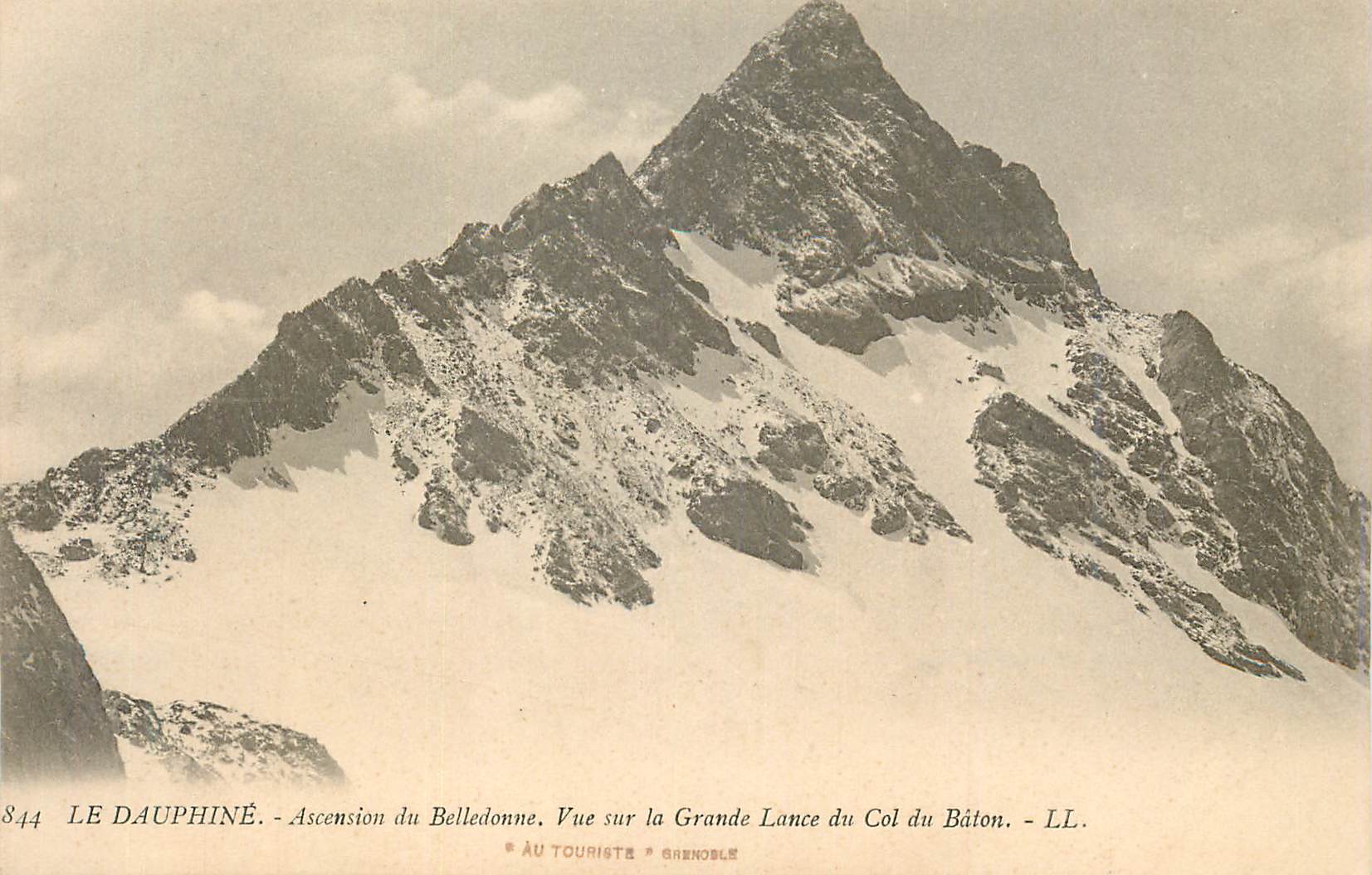 CPA Le Dauphine Ascension du Belledonne Vue sur la Grande Lance du Col Baton