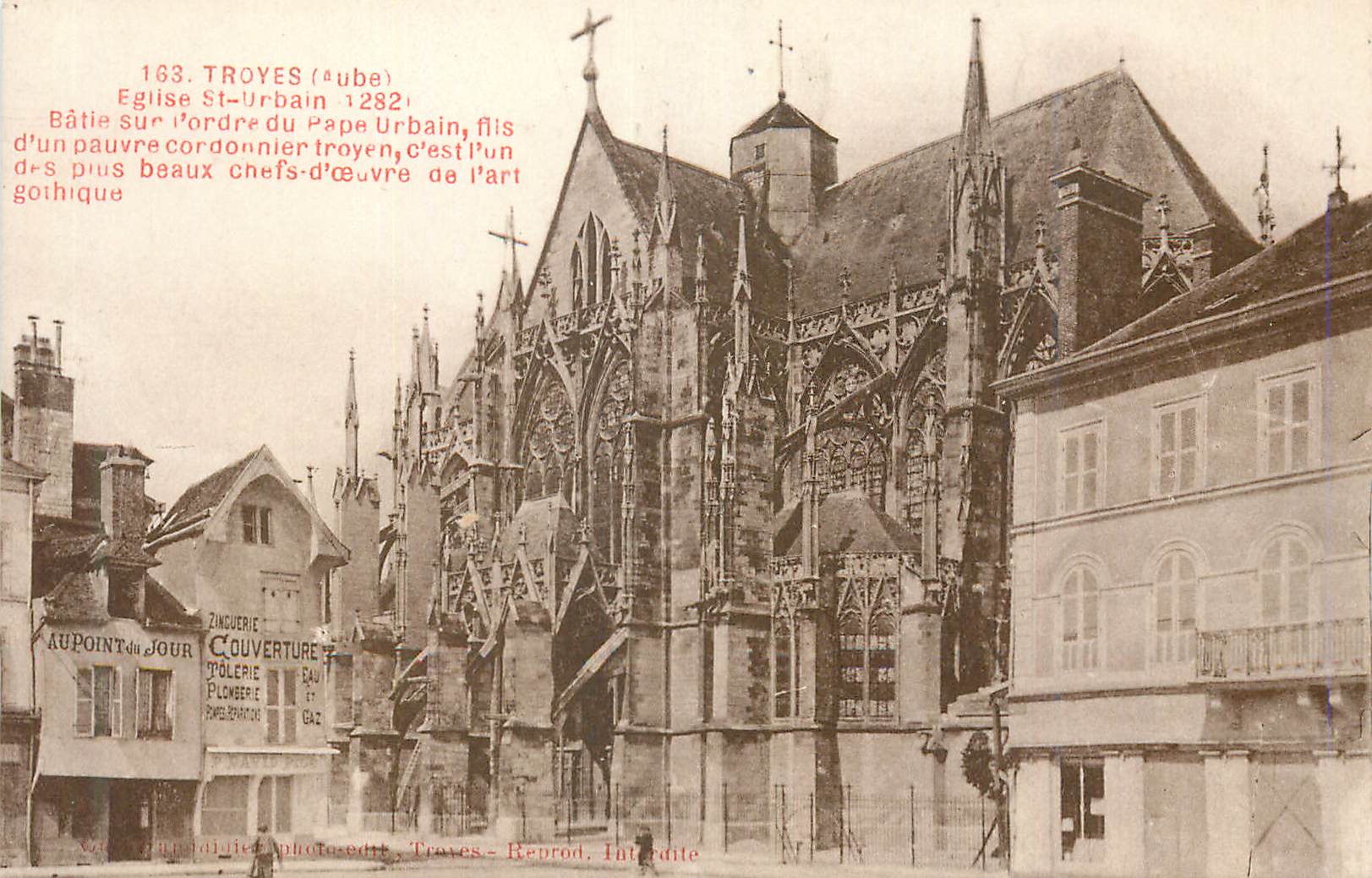 Troyes (Aube) — Église Saint-Urbain — phot. edit. Troyes - Reprod. Intégrale