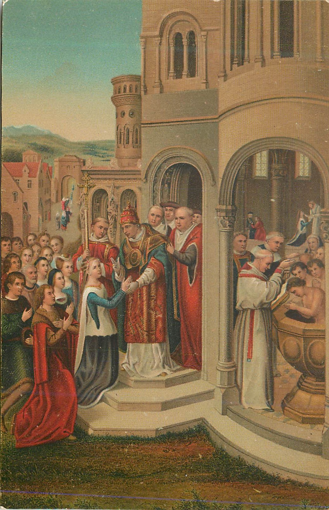 CPA Grugge Die Ankunft in Rom Hans Memling