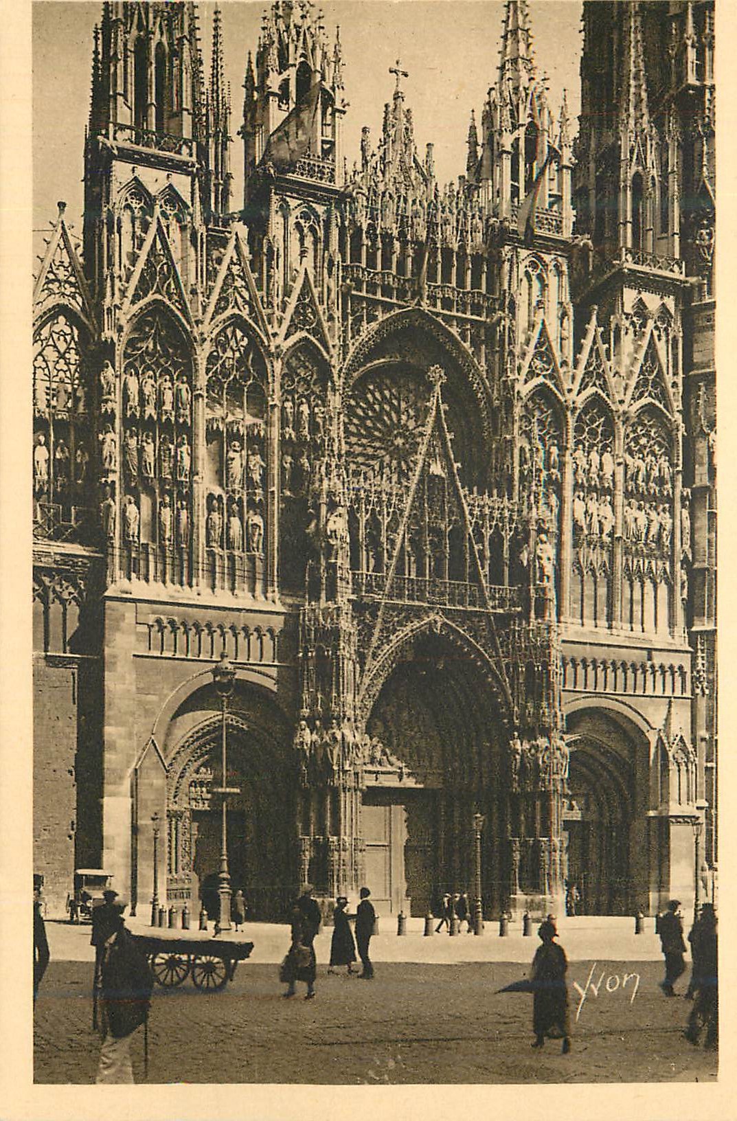 CPA Rouen (Seine Inferieur) La Douce France Facade de la Cathedrale