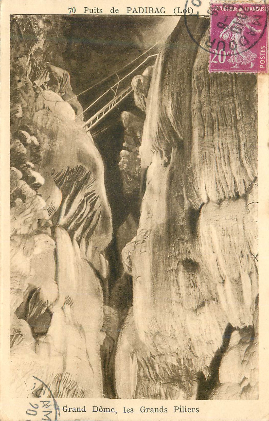 Brunnen von PADIRAC (Lot) — Großer Dom, die Großen Säulen — unbekannter Verleger, Nr. 70