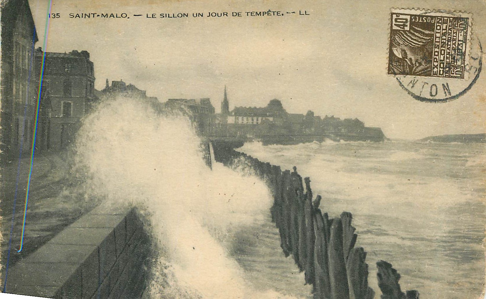 Saint-Malo — Le Sillon un jour de tempête — LL