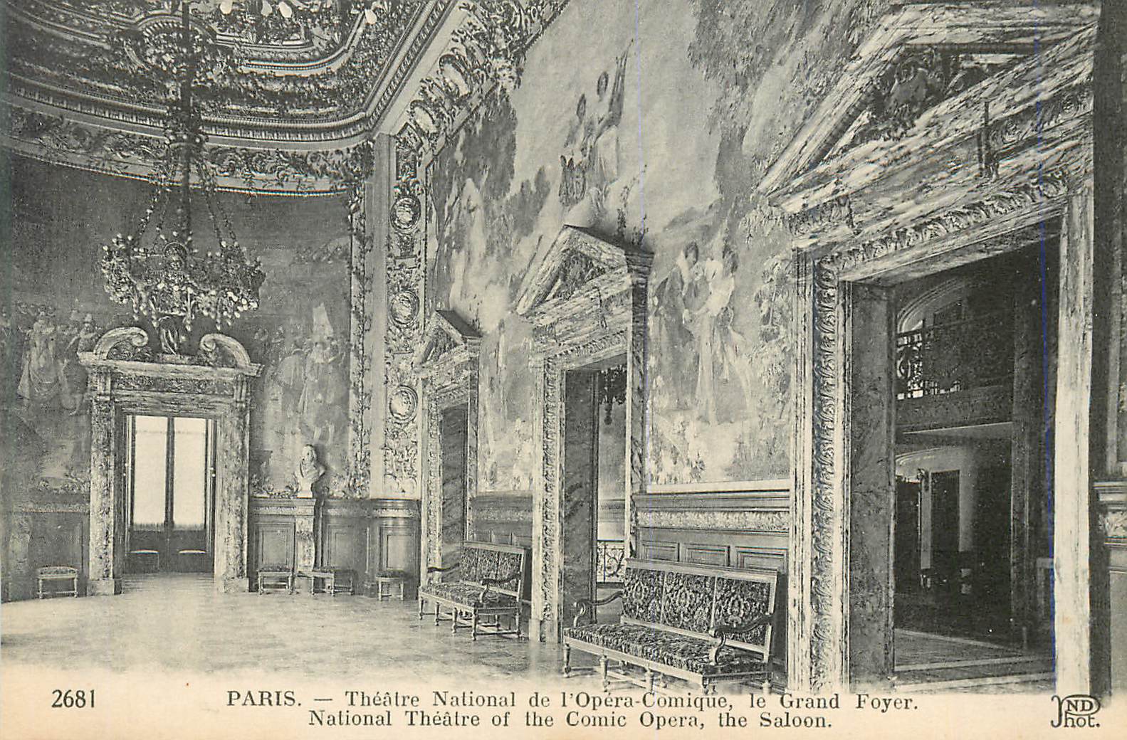 CPA Paris Theatre National de l'Opera Comique Le Grand Foyer