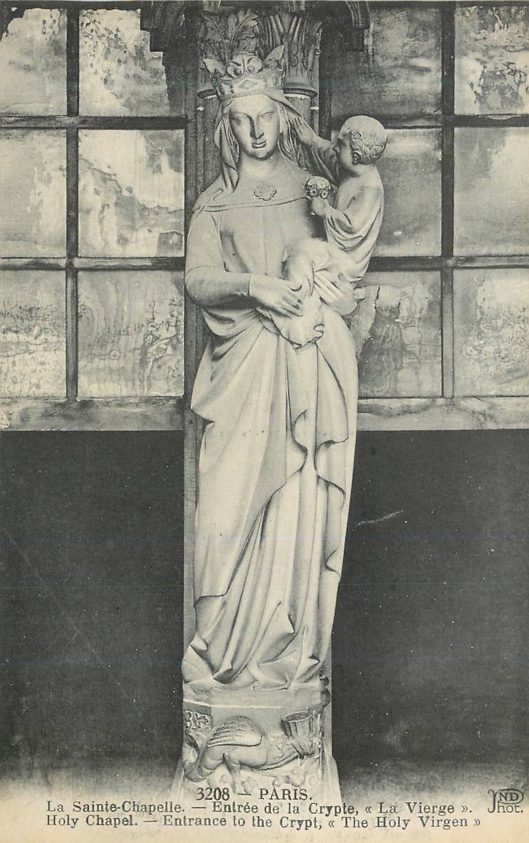 CPA Paris La Sainte Chapelle Entree de la Crypte La Vierge