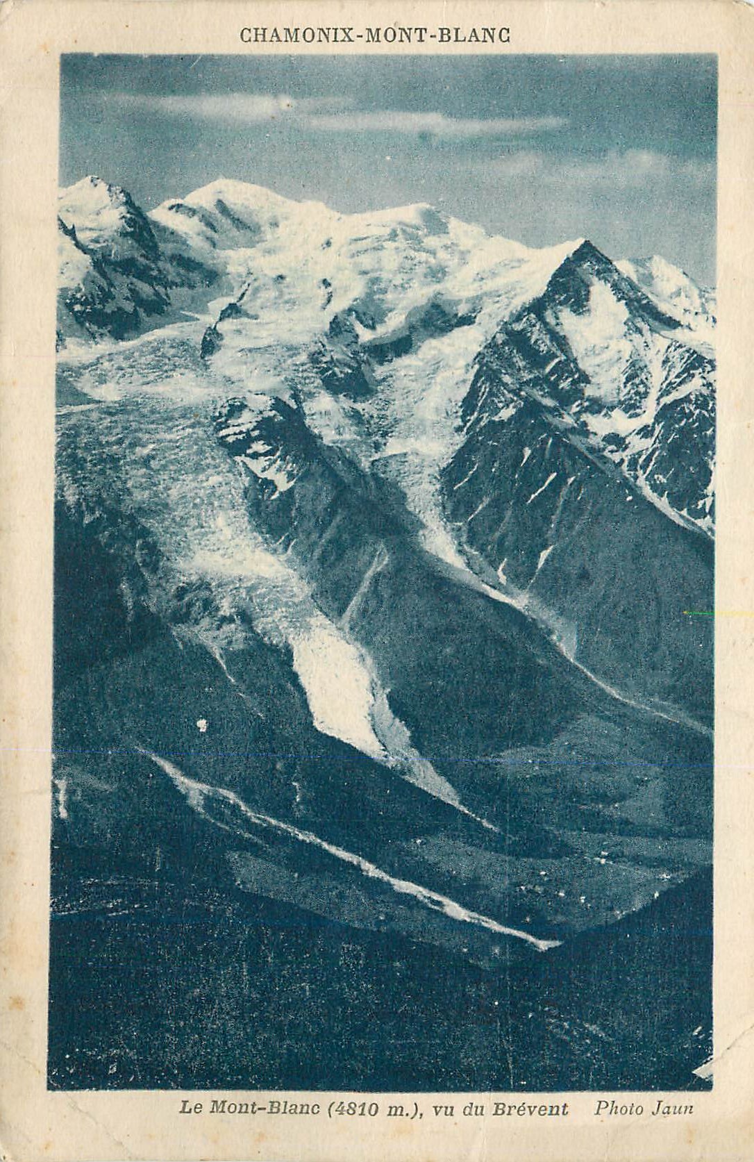 CPA Chamonix Mont Blanc Le Mont Blanc (4810 m) vu du Brevent