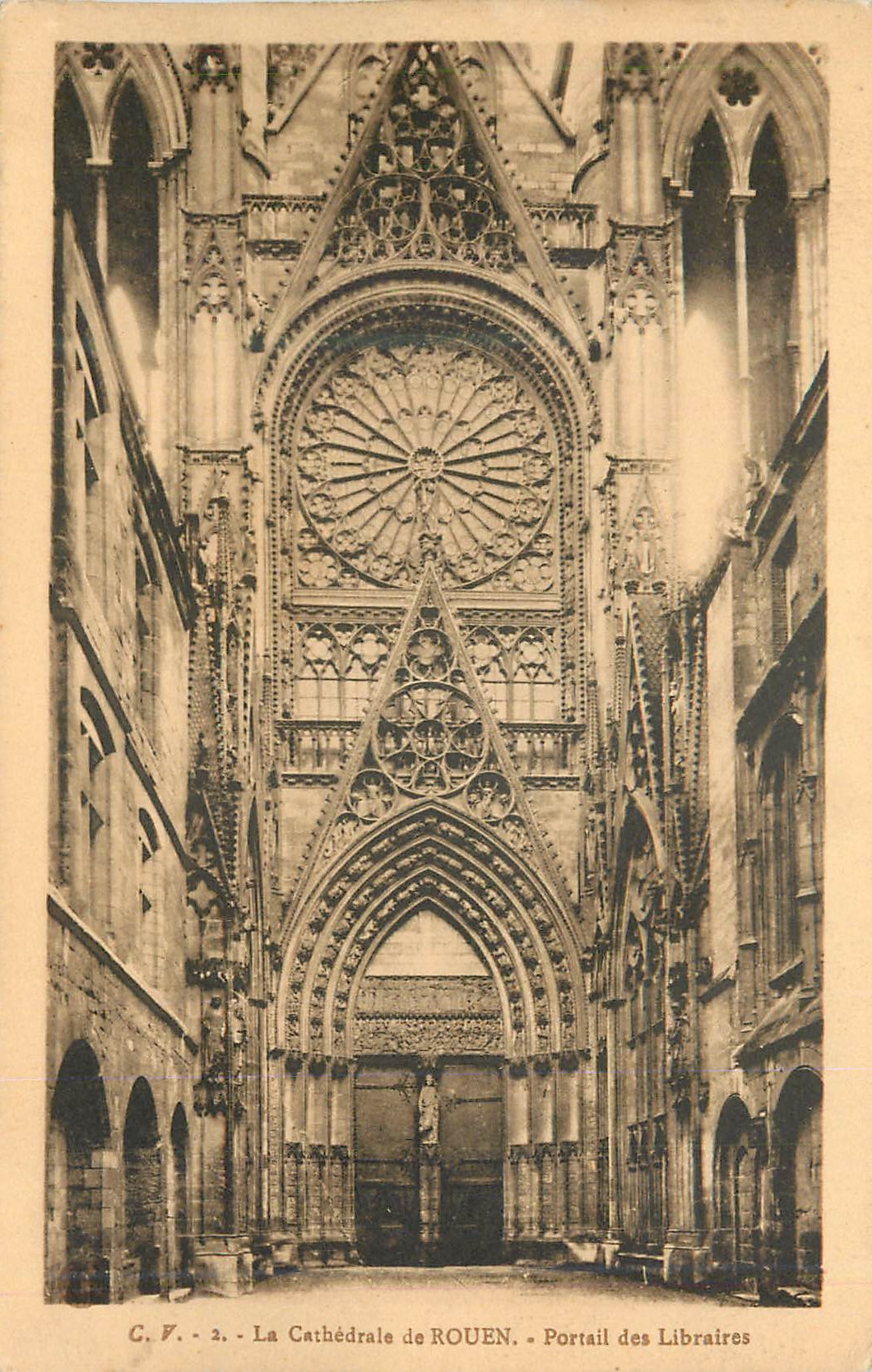 CPA La Cathedrale de Rouen Portail des Libraires