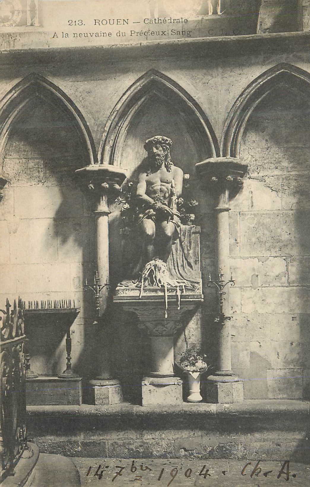 CPA Rouen Cathedrale A la Neuvaine du Precieux Sang