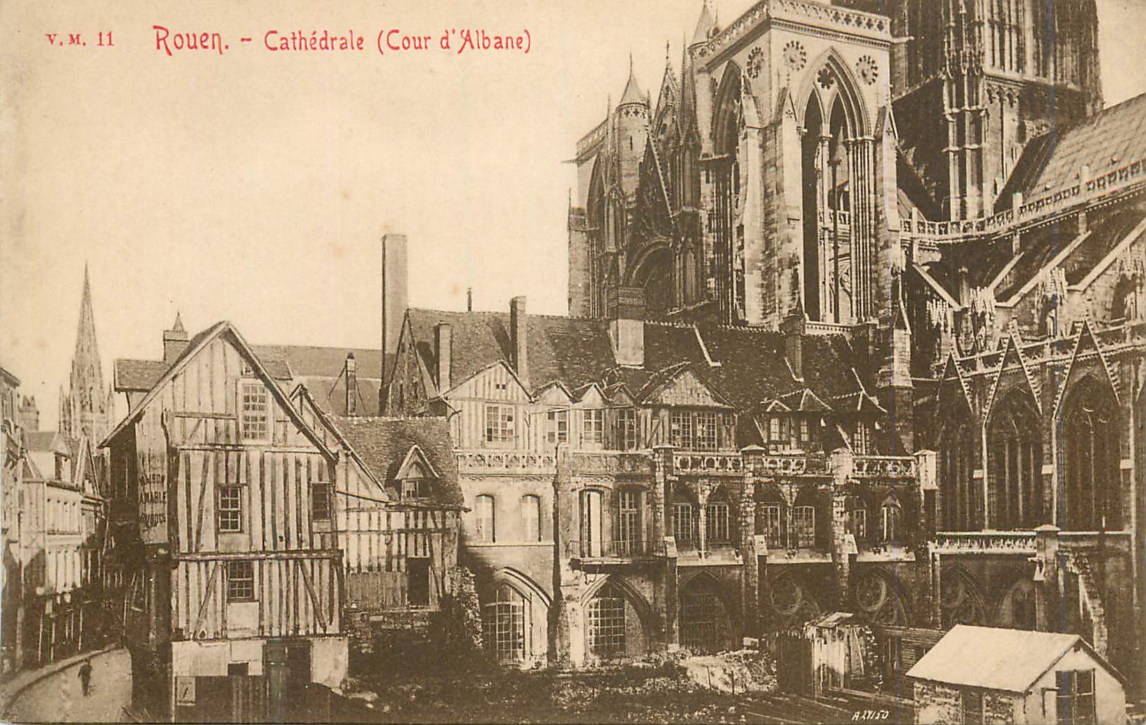 CPA Rouen Cathedrale (Cour d'Albane)