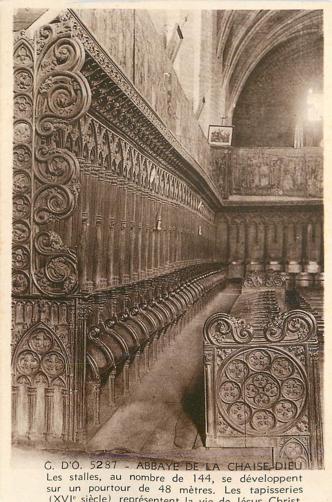 CPA Abbaye de la Chaise Dieu Les Stalles au Nombre de 144