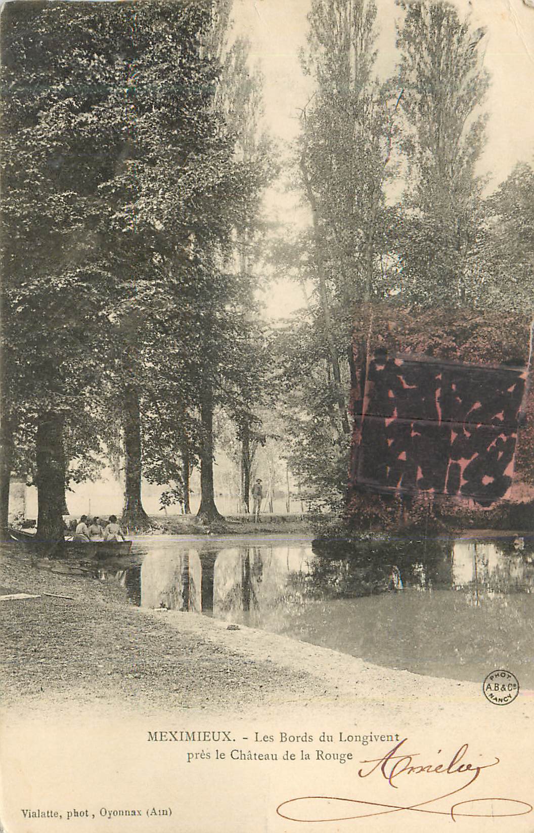 Meximieux - Les Bords du Longivent près le Château de la Rouge — Vialatte, phot., Oyonnax (Ain)
