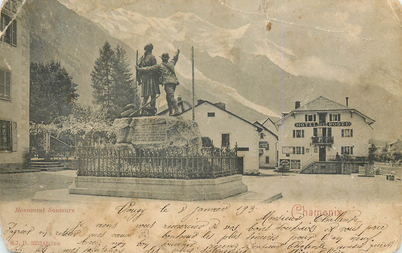 CPA Chamonix Monument