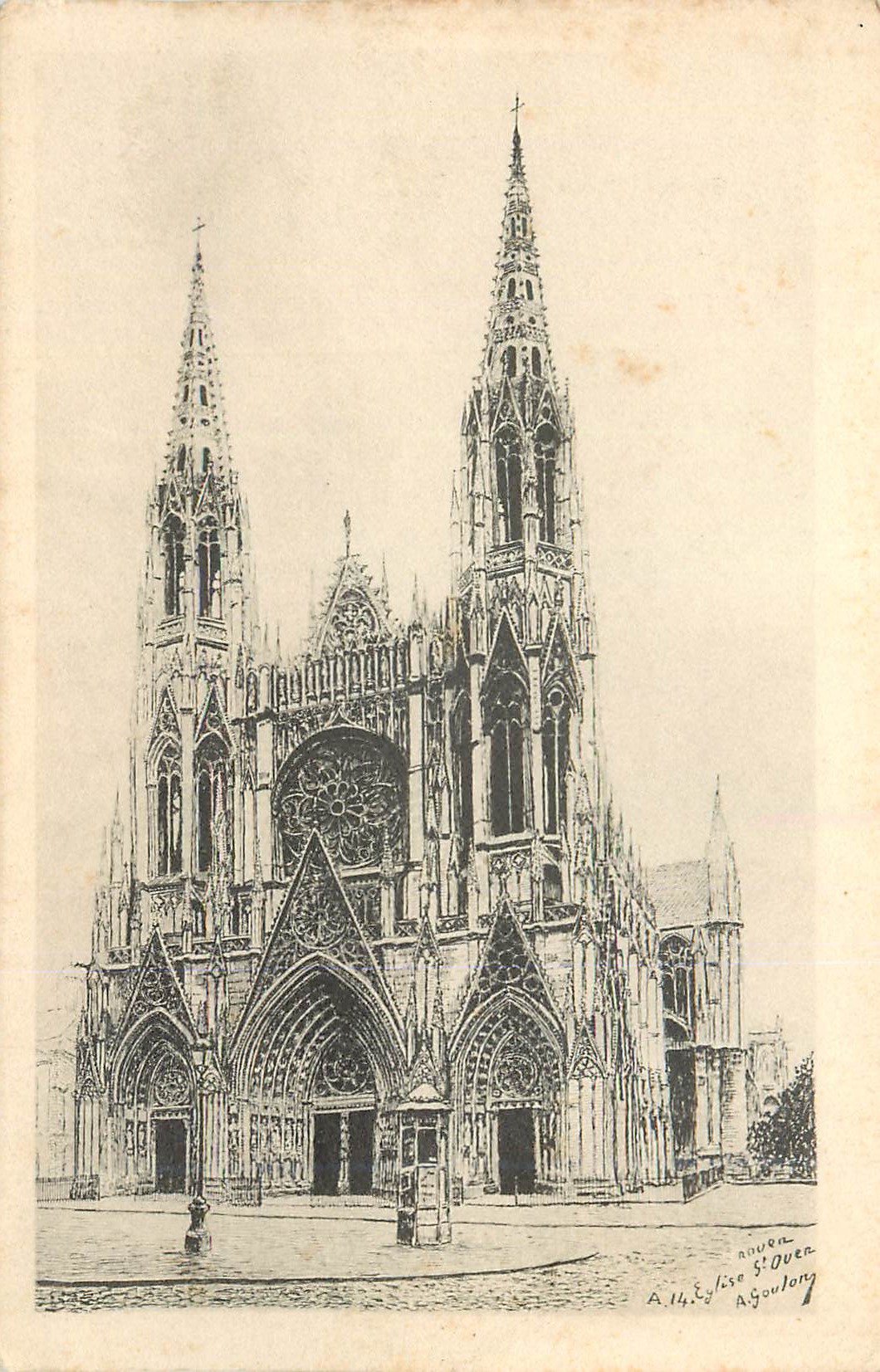 CPA Eglise St Ouer Rouen