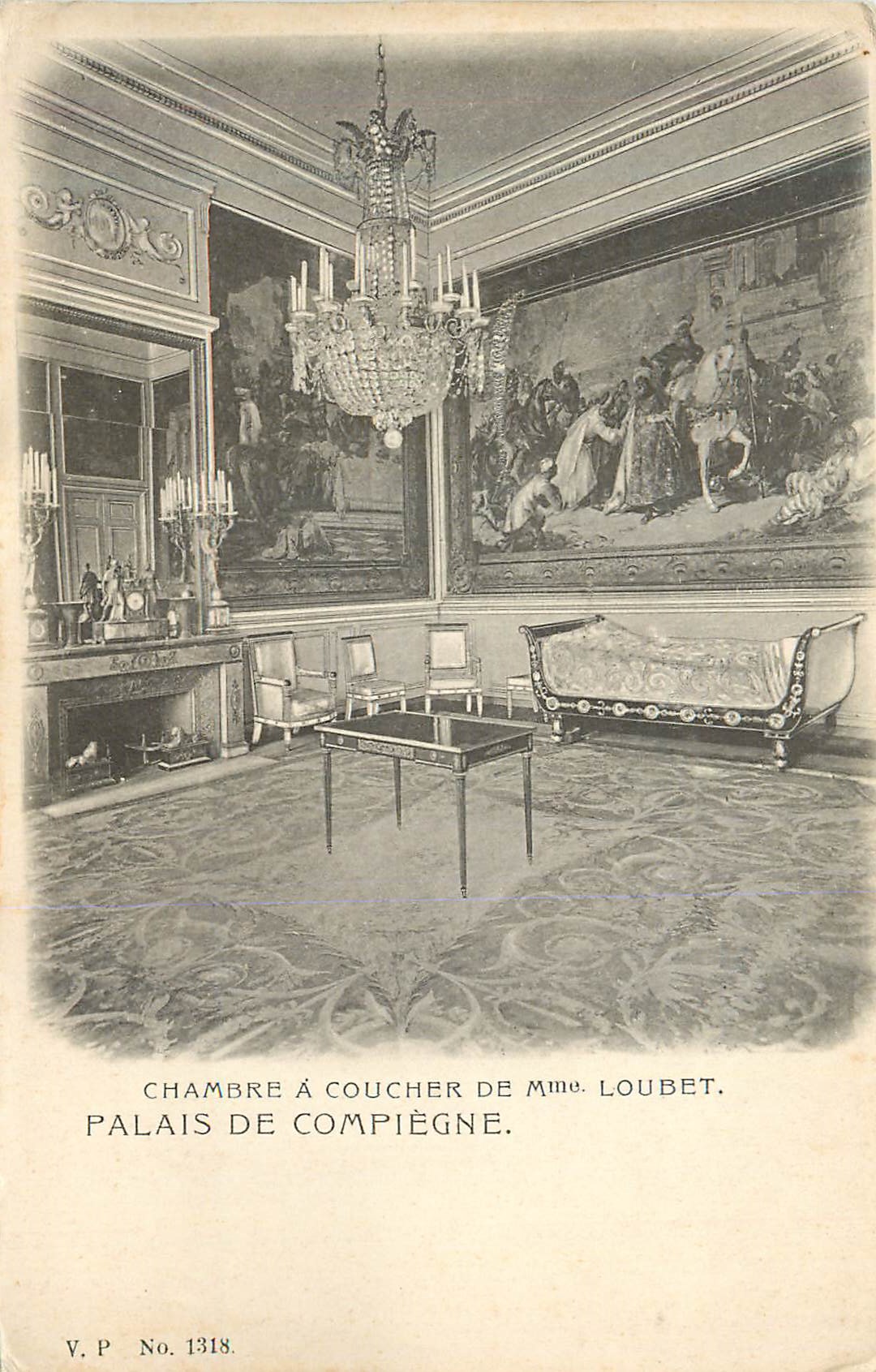CPA Palais de Compiegne Chambre a Coucher de Mme Loubet