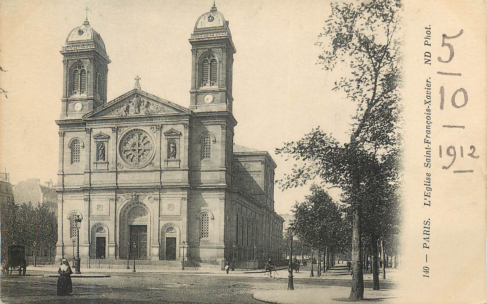 CPA Paris L'Eglise Saint Francois Xavier