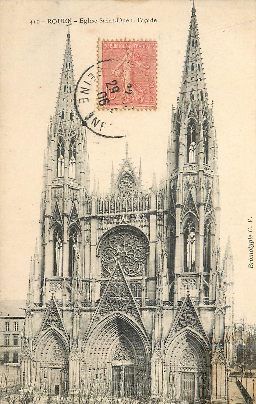 CPA Rouen Eglise Saint Ouen Facade
