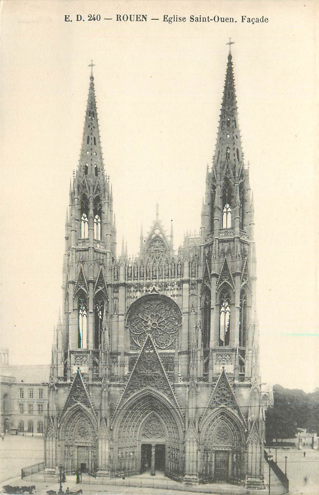 CPA Rouen Eglise Saint Ouen Facade
