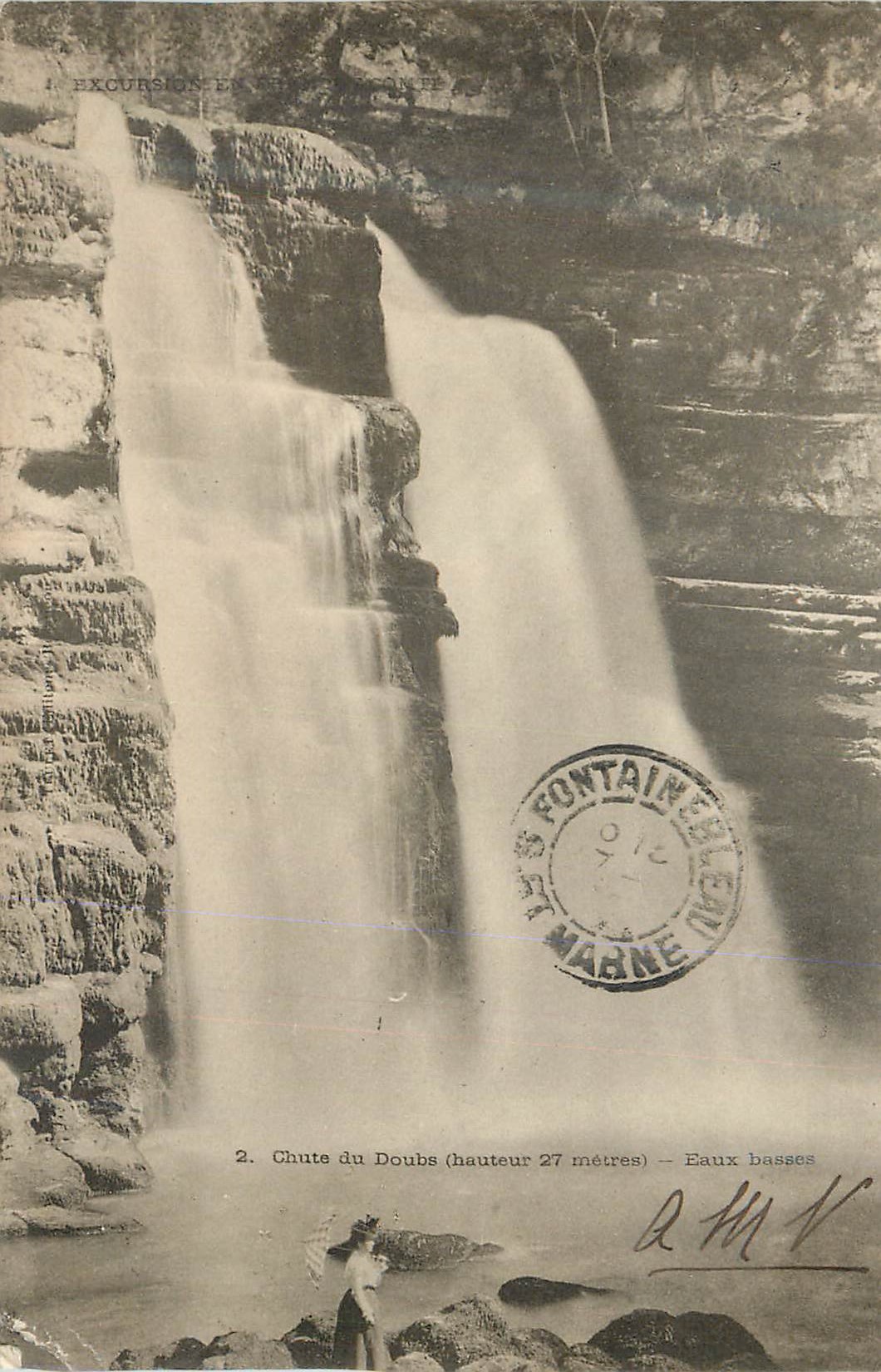 CPA Chute du Doubs (Hauteur 27 metres) Eaux Basses