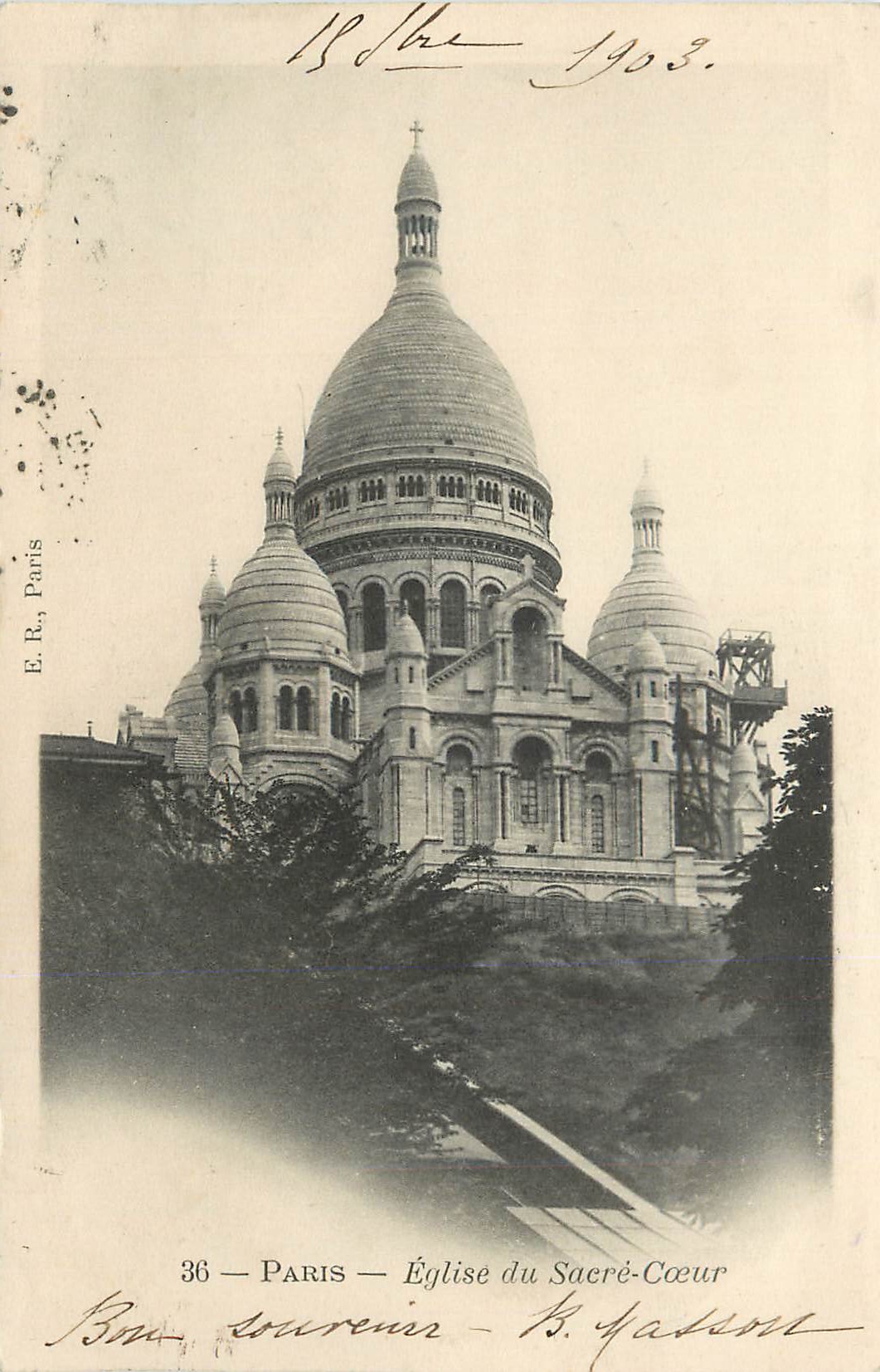 CPA Paris Eglise du Sacre Coeur
