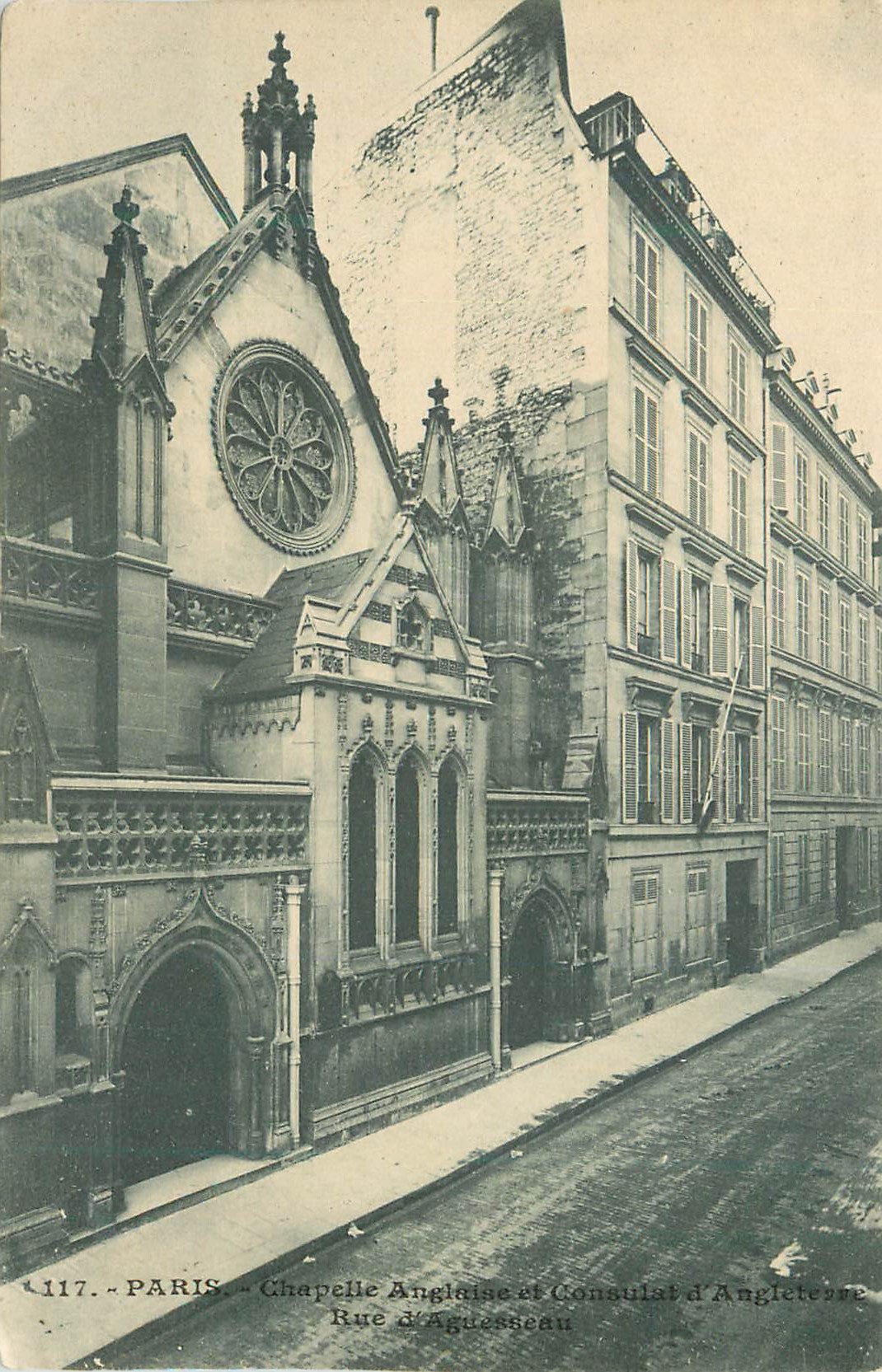 CPA Paris Chapelle Anglaise et Consulats d'Angleterre