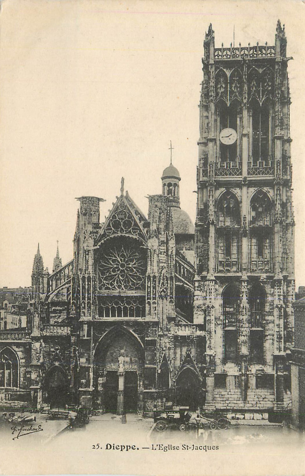 CPA Dieppe L'Eglise St Jacques