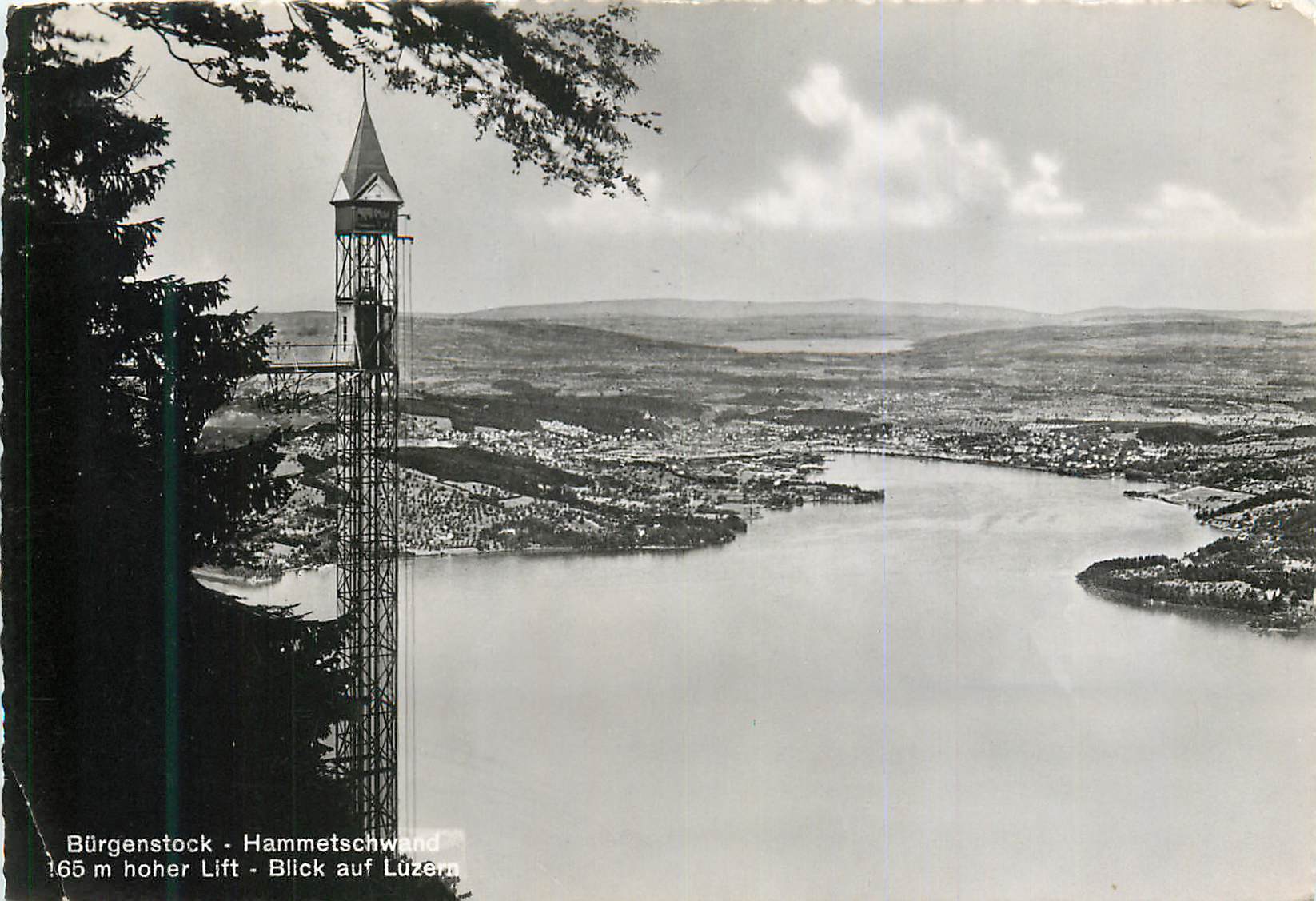 CPM Blick auf Luzern Burgenstock Hammetscwind 65 m Hoher Lift
