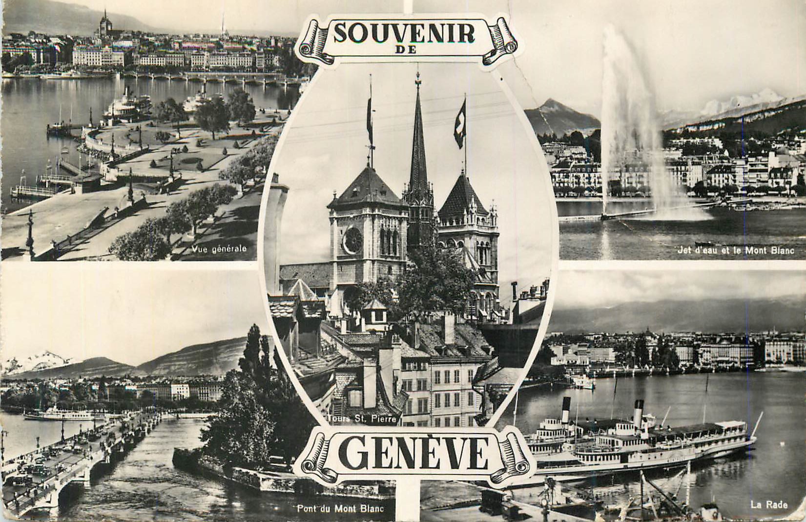 CPM Souvenir de Geneve Bateau