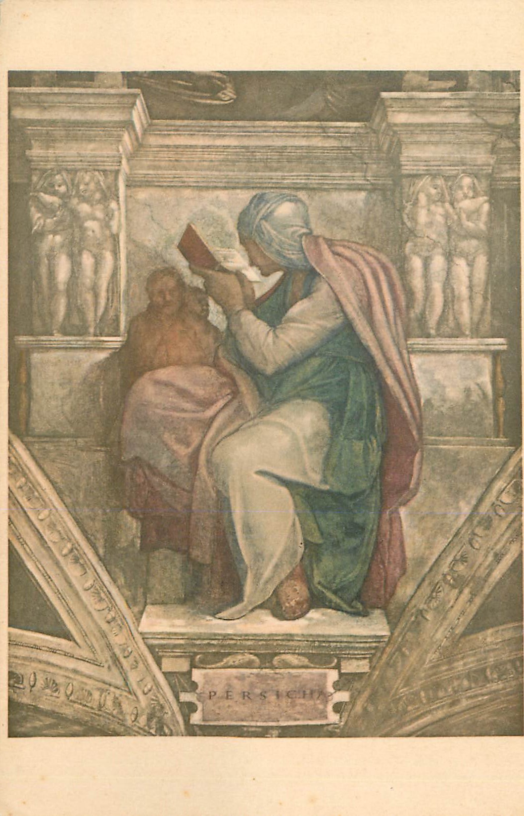 CPA Roma Cappella Sistina Sibilla Persicha Michelangelo