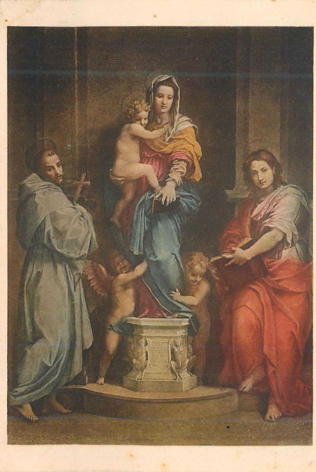 CPA Firenze Galleria Uffizi la Madonna Delle Arpie