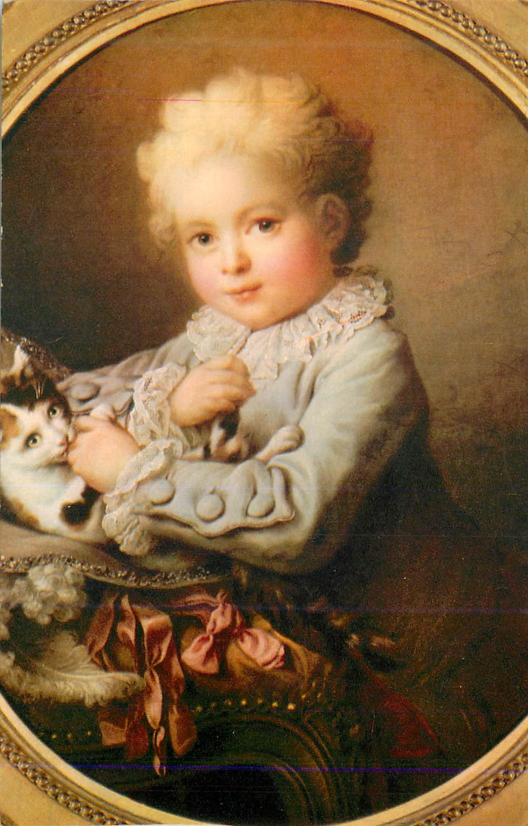 CPM Drouais (1699 1767) Jeune Garcon  Jouant avec un Chat