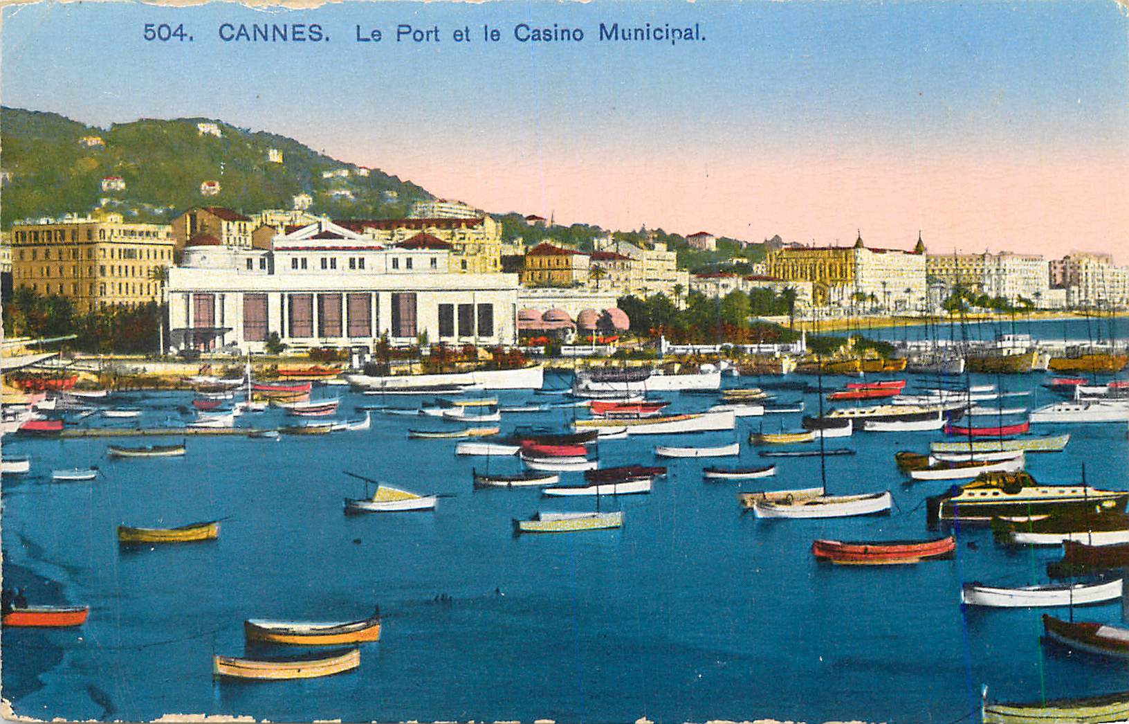CPA Cannes Le Port et le Casino Municipal Bateaux