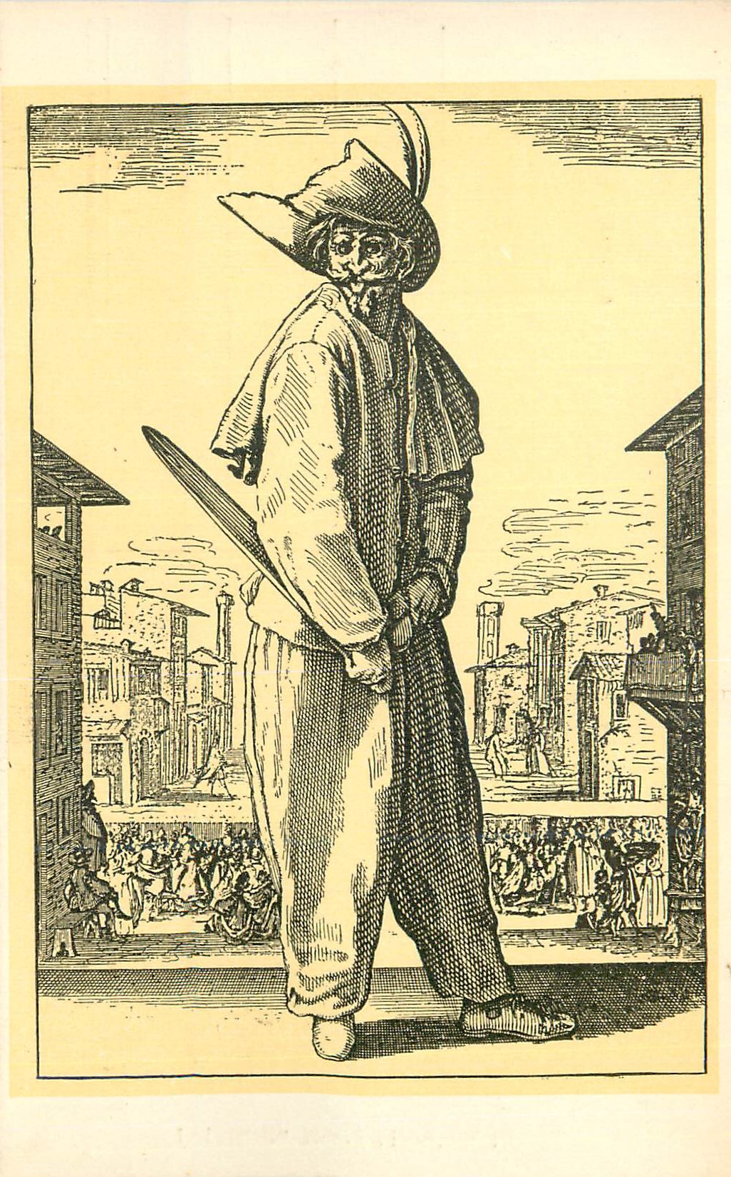 CPM Jacques Callot les Trois Pantalons le Zani ou Scapin