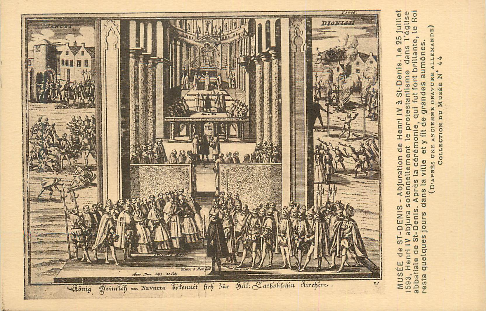 CPA Musee de St Denis Abjuration de Henri IV a St Denis