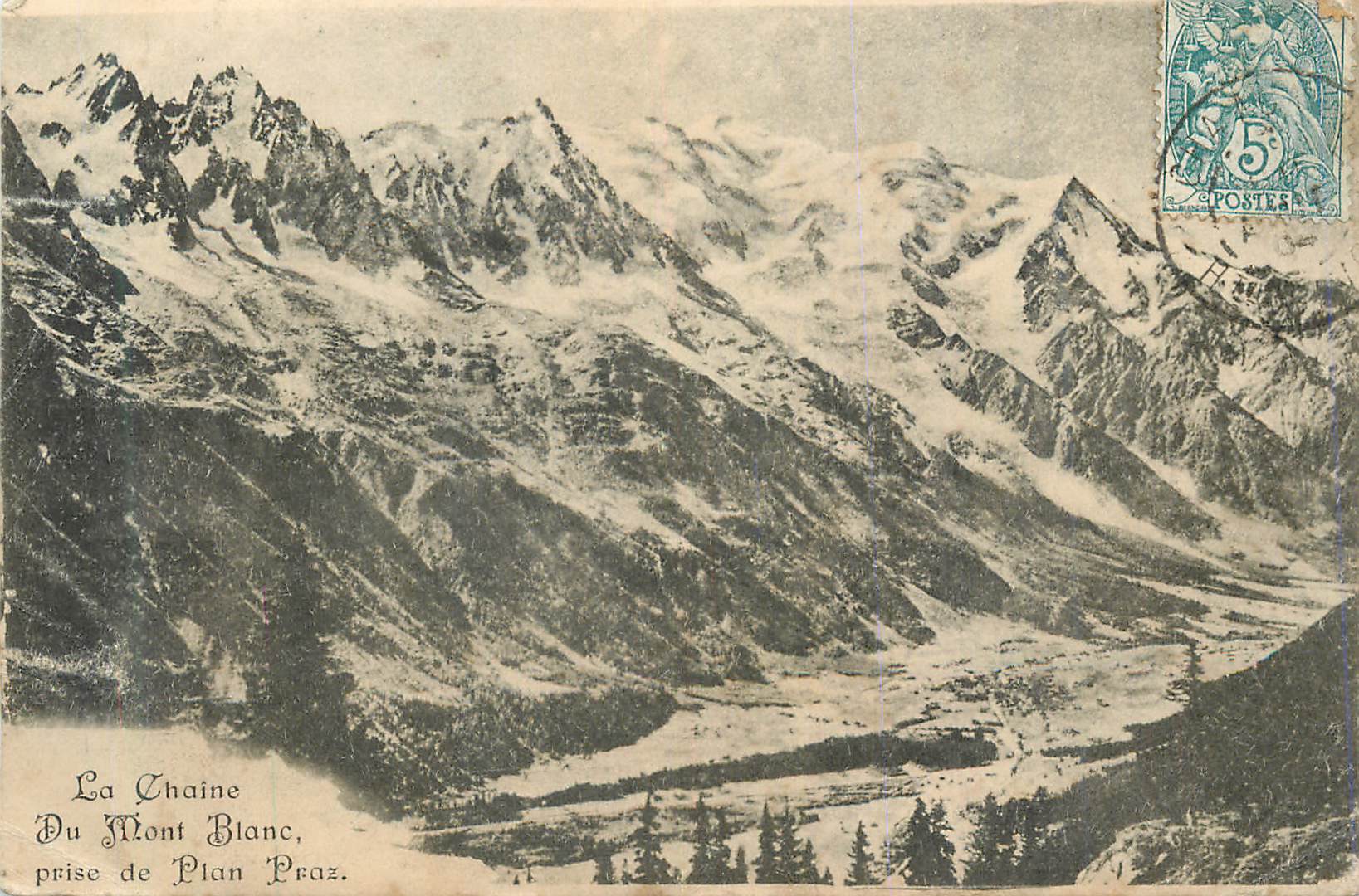 CPA La Chaine du Mont Blanc prise de Plan Praz