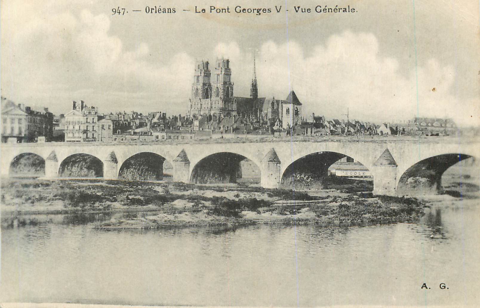 CPA Orleans Le Pont Georges V Vue Generale