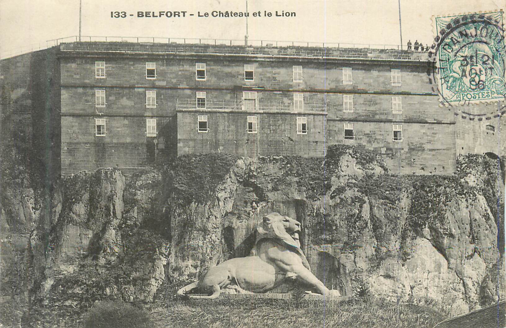 CPA Belfort Le Chateau et le Lion