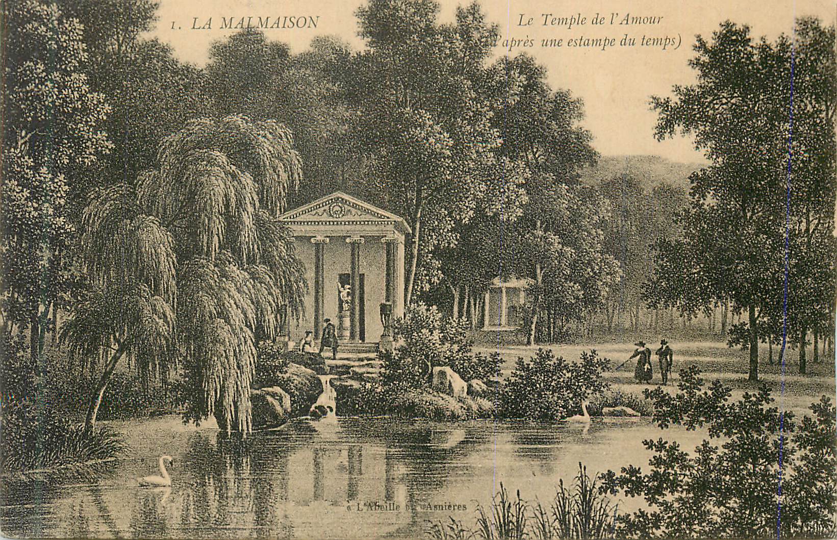 CPA La Malmaison Le Temple de l'Amour d'apres une Estampe du Temps