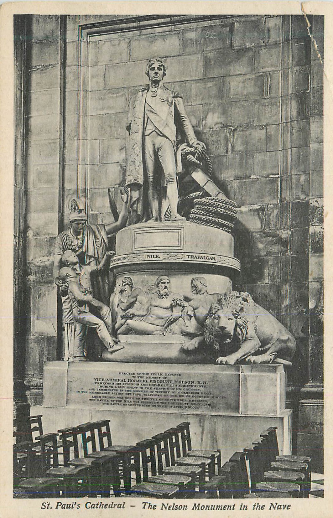 CPA St Paul's Cathedral The Nelson Monument in the Nave