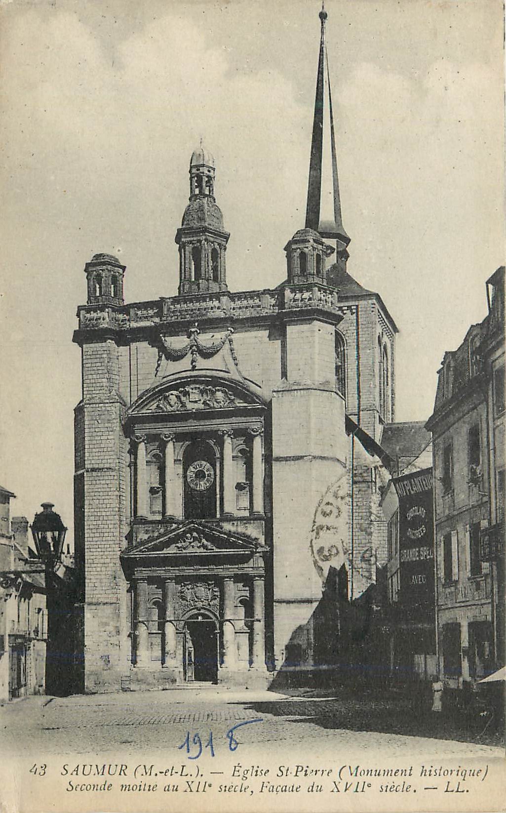 CPA Saumur (M et L) Eglise St Pierre (Monument Historique)